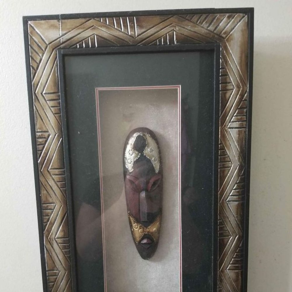 African Mask Picture Set of 2